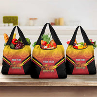 Papua New Guinea Rugby Custom Grocery Bag Go PNG Hunters Polynesian Pattern LT14 3-pack One Size Red - Polynesian Pride