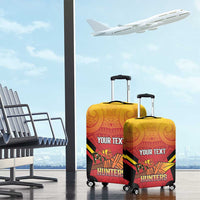 Papua New Guinea Rugby Custom Luggage Cover Go PNG Hunters Polynesian Pattern - Polynesian Pride