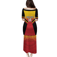 Papua New Guinea Rugby Custom Puletasi Go PNG Hunters Polynesian Pattern - Polynesian Pride