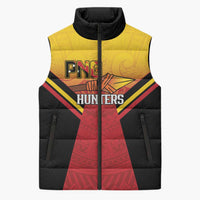 Papua New Guinea Rugby Custom Sleeveless Puffer Jacket Go PNG Hunters Polynesian Pattern - Polynesian Pride
