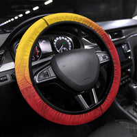 Papua New Guinea Rugby Steering Wheel Cover Go PNG Hunters Polynesian Pattern LT14 Universal Fit Red - Polynesian Pride
