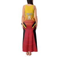 Papua New Guinea Rugby Custom Tank Maxi Dress Go PNG Hunters Polynesian Pattern - Polynesian Pride