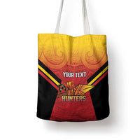Papua New Guinea Rugby Custom Tote Bag Go PNG Hunters Polynesian Pattern - Polynesian Pride