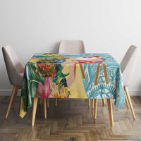 Aloha Hawaii Mele Kalikimaka Tablecloth Chilling Santa With Pineapple - Polynesian Pattern LT14 - Polynesian Pride