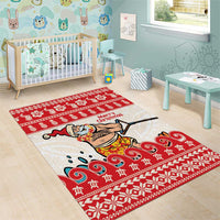 Mele Kalikimaka Hawaii Area Rug Water-skiing Santa Tropical Vibes LT14 - Polynesian Pride