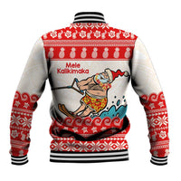 Mele Kalikimaka Hawaii Baseball Jacket Water-skiing Santa Tropical Vibes LT14 - Polynesian Pride