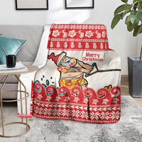 Mele Kalikimaka Hawaii Blanket Water-skiing Santa Tropical Vibes LT14 - Polynesian Pride