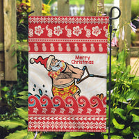 Mele Kalikimaka Hawaii Garden Flag Water-skiing Santa Tropical Vibes LT14 Garden Flag Red - Polynesian Pride