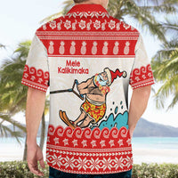 Mele Kalikimaka Hawaii Hawaiian Shirt Water-skiing Santa Tropical Vibes LT14 - Polynesian Pride