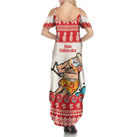 Mele Kalikimaka Hawaii Summer Maxi Dress Water-skiing Santa Tropical Vibes LT14 - Polynesian Pride