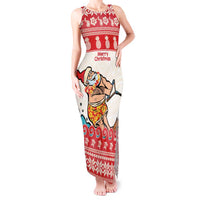 Mele Kalikimaka Hawaii Tank Maxi Dress Water-skiing Santa Tropical Vibes LT14 Women Red - Polynesian Pride