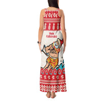 Mele Kalikimaka Hawaii Tank Maxi Dress Water-skiing Santa Tropical Vibes LT14 - Polynesian Pride