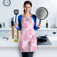 Pink Palaka Japanese Patterns Apron Koi Fish Asanoha Sakura Patchwork Stylized LT14 - Polynesian Pride