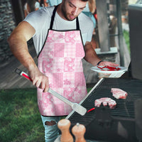 Pink Palaka Japanese Patterns Apron Koi Fish Asanoha Sakura Patchwork Stylized LT14 - Polynesian Pride