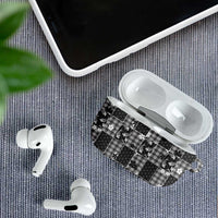 Black Palaka Japanese Patterns AirPods Case Koi Fish Asanoha Sakura Patchwork Stylized LT14 - Polynesian Pride