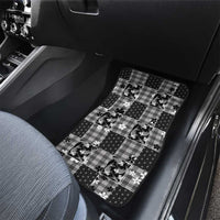 Black Palaka Japanese Patterns Car Mats Koi Fish Asanoha Sakura Patchwork Stylized LT14 - Polynesian Pride