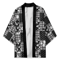 Black Palaka Japanese Patterns Kimono Koi Fish Asanoha Sakura Patchwork Stylized - Polynesian Pride
