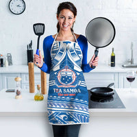 Toa Samoa Rugby Custom Apron Uso aso uma Samoan Pattern Blue - Polynesian Pride