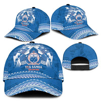 Toa Samoa Rugby Classic Cap Uso aso uma Samoan Pattern Blue LT14 - Polynesian Pride