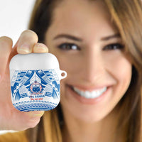 Toa Samoa Rugby Custom AirPods Case Uso aso uma Samoan Pattern White LT14 - Polynesian Pride