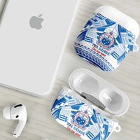 Toa Samoa Rugby Custom AirPods Case Uso aso uma Samoan Pattern White LT14 - Polynesian Pride