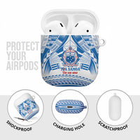 Toa Samoa Rugby Custom AirPods Case Uso aso uma Samoan Pattern White LT14 - Polynesian Pride