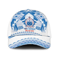 Toa Samoa Rugby Baseball Net Cap Uso aso uma Samoan Pattern White LT14 One Size White White - Polynesian Pride