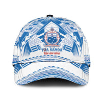 Toa Samoa Rugby Classic Cap Uso aso uma Samoan Pattern White LT14 Universal Fit White - Polynesian Pride