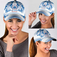 Toa Samoa Rugby Classic Cap Uso aso uma Samoan Pattern White LT14 - Polynesian Pride