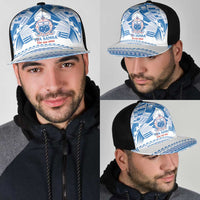 Toa Samoa Rugby Mesh Trucker Cap Uso aso uma Samoan Pattern White LT14 - Polynesian Pride