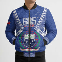 Personalised Samoa 685 Bomber Puffer Jacket Samoan Pride Coat Of Arms LT14 - Polynesian Pride