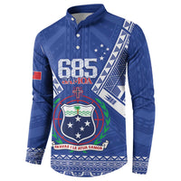 Personalised Samoa 685 Button Sweatshirt Samoan Pride Coat Of Arms - Polynesian Pride