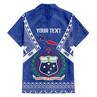 Personalised Samoa 685 Family Matching Off Shoulder Maxi Dress and Hawaiian Shirt Samoan Pride Coat Of Arms - Polynesian Pride