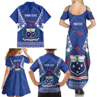 Personalised Samoa 685 Family Matching Summer Maxi Dress and Hawaiian Shirt Samoan Pride Coat Of Arms - Polynesian Pride