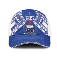 Samoa 685 Mesh Trucker Cap Samoan Pride Coat Of Arms LT14 One Size White Blue - Polynesian Pride