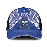 Samoa 685 Mesh Trucker Cap Samoan Pride Coat Of Arms LT14 One Size Black Blue - Polynesian Pride