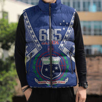 Personalised Samoa 685 Sleeveless Puffer Jacket Samoan Pride Coat Of Arms LT14 - Polynesian Pride