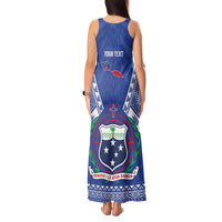 Personalised Samoa 685 Tank Maxi Dress Samoan Pride Coat Of Arms - Polynesian Pride