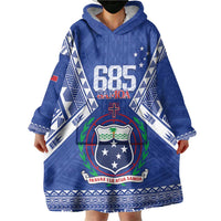 Personalised Samoa 685 Wearable Blanket Hoodie Samoan Pride Coat Of Arms LT14 - Polynesian Pride