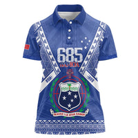 Personalised Samoa 685 Women Polo Shirt Samoan Pride Coat Of Arms - Polynesian Pride