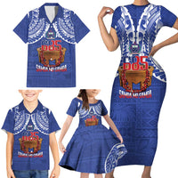 Toa Samoa Rugby Family Matching Short Sleeve Bodycon Dress and Hawaiian Shirt 685 Pride Tanoa Ula Fala - Polynesian Pride