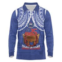 Toa Samoa Rugby Long Sleeve Polo Shirt 685 Pride Tanoa Ula Fala - Polynesian Pride