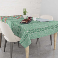 Menthol Green Aloha Hawaii Tiki Tablecloth Tropical Plumeria - Seamless Style LT14 - Polynesian Pride