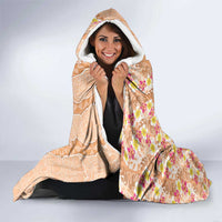 Orange Chiffon Aloha Hawaii Tiki Hooded Blanket Tropical Plumeria - Seamless Style LT14 - Polynesian Pride