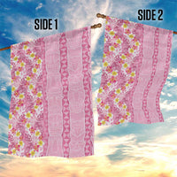 Pastel Magenta Aloha Hawaii Tiki Garden Flag Tropical Plumeria - Seamless Style LT14 - Polynesian Pride
