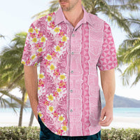 Pastel Magenta Aloha Hawaii Tiki Hawaiian Shirt Tropical Plumeria - Seamless Style LT14 - Polynesian Pride