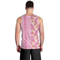 Pastel Magenta Aloha Hawaii Tiki Men Tank Top Tropical Plumeria - Seamless Style LT14 - Polynesian Pride