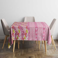 Pastel Magenta Aloha Hawaii Tiki Tablecloth Tropical Plumeria - Seamless Style LT14 - Polynesian Pride