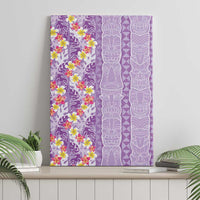Lush Lilac Aloha Hawaii Tiki Canvas Wall Art Tropical Plumeria - Seamless Style LT14 - Polynesian Pride