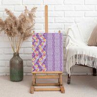 Lush Lilac Aloha Hawaii Tiki Canvas Wall Art Tropical Plumeria - Seamless Style LT14 - Polynesian Pride